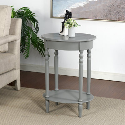 Table de bout ovale avec tablette de rangement Emmerich Collection
