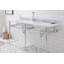 Embassy 33" Tall Stone Oval Console Bathroom Sink with Overflow-1518376539