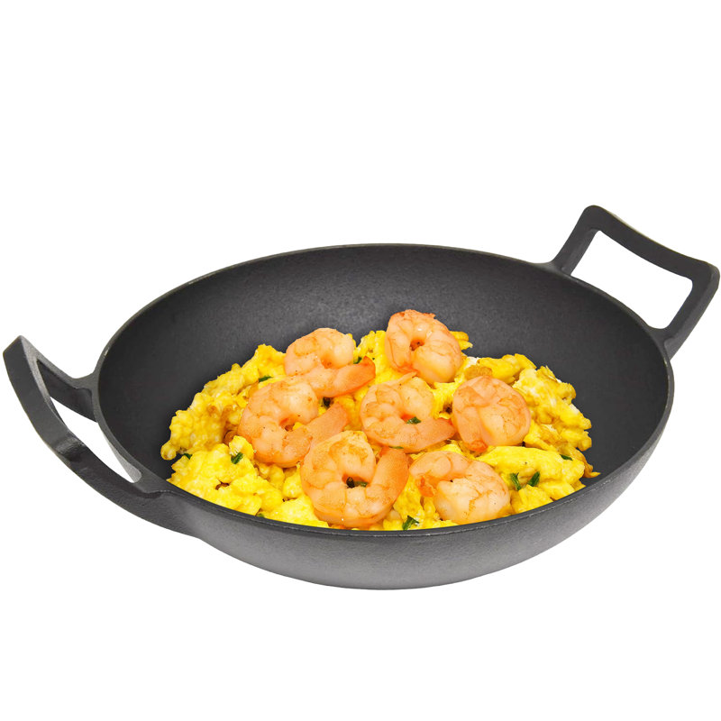 Wok en fonte pré-assaisonné 30 cm de 12 po Cuisiland, 15"
