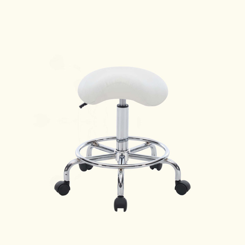 Tabouret selle ergonomique à roulettes, tabouret pivotant à hauteur réglable pour salon de beauté, tabouret roulant pour la maison, le bureau, les cliniques de tatouage et de massage, les laboratoires et les instituts de beauté.