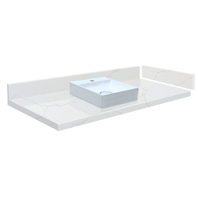 plateau de meuble lavabo de salle de bain 34" 1 Rachel, Chemin de la nature, Monophasé