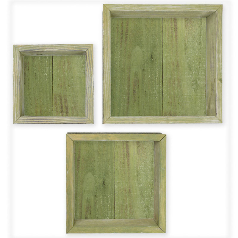 Square Cube Shelf with Adjustable Shelves, Restoration Green