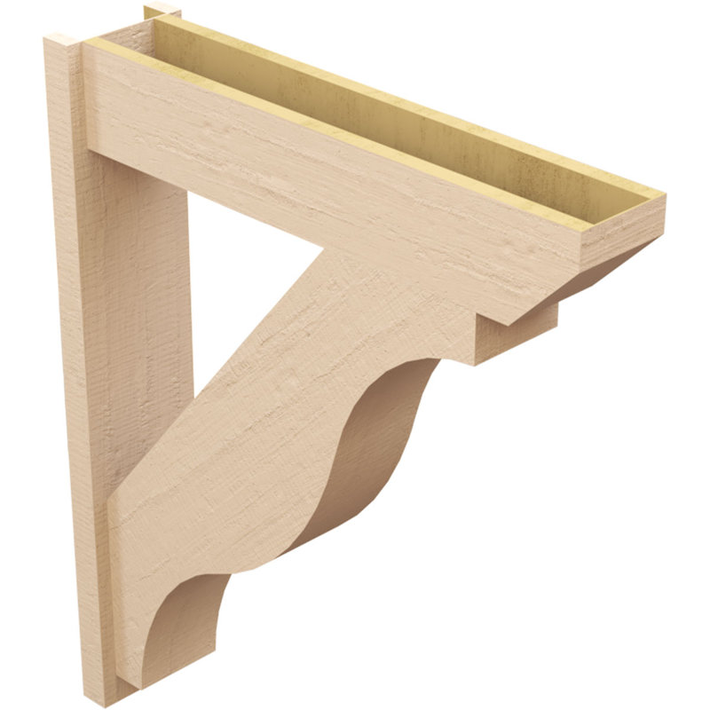 Timberhane cèdre brut en simili bois Timstonhane, l 8 po x P 36 po x H 42 po, brun clair apprêté, H 42 po x l 8 po x P 36 po