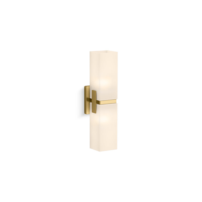 Honesty Two-Light Sconce, Brushed Moderne Brass