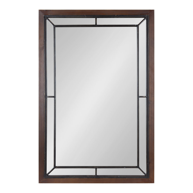 Jakavian Engineered Wood Flat Mirror, Brown