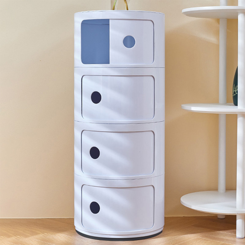 Kimmori Side Table with Storage, White