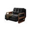 Coussin de canapé modulaire en similicuir noir-1120031407