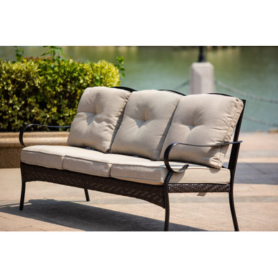 69.94'' Wide Straight Patio Sofa with Cushions