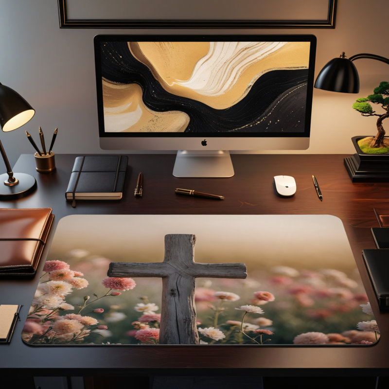 Polyester Desk Pad, 14.4x12.1