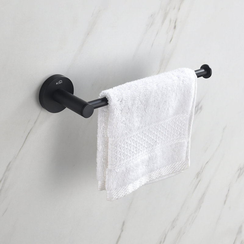 10" Wall Mounted Towel Bar, Matte Black