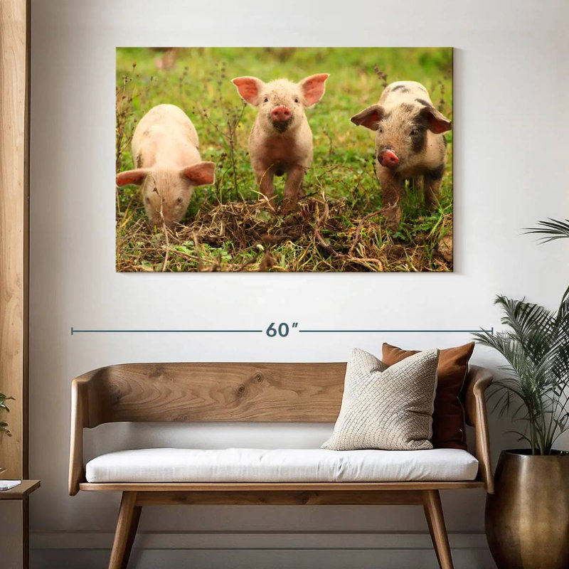 Brampt Three Piglets, 32" H x 48" W
