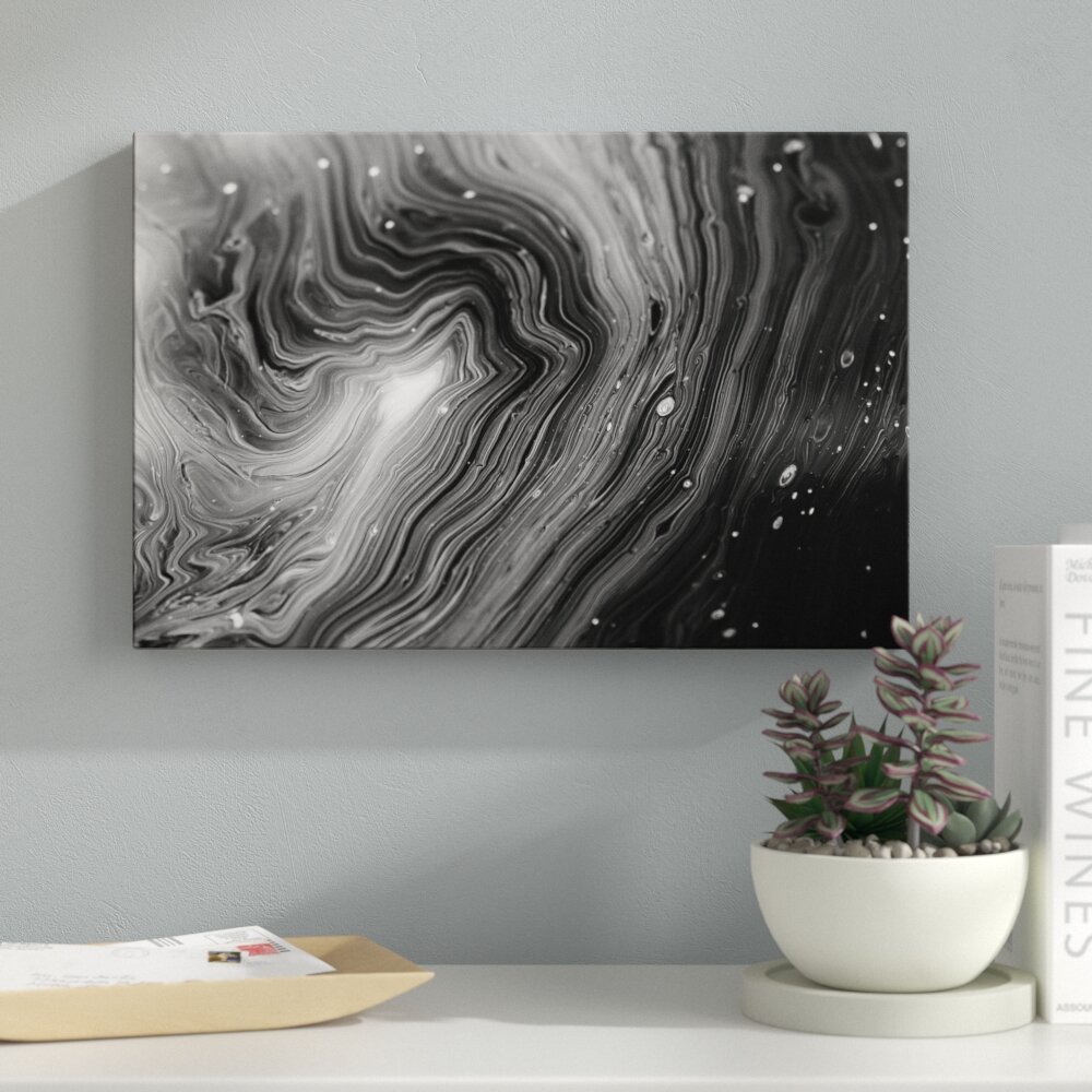 black and white geode art