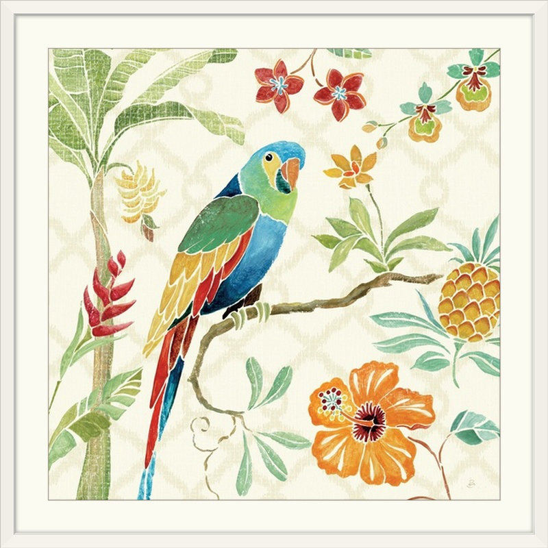 « i », reproduction d’impression brissonnet, Tropical Paradise, H 35 po x l 35 po x P 1,5 po, Toile