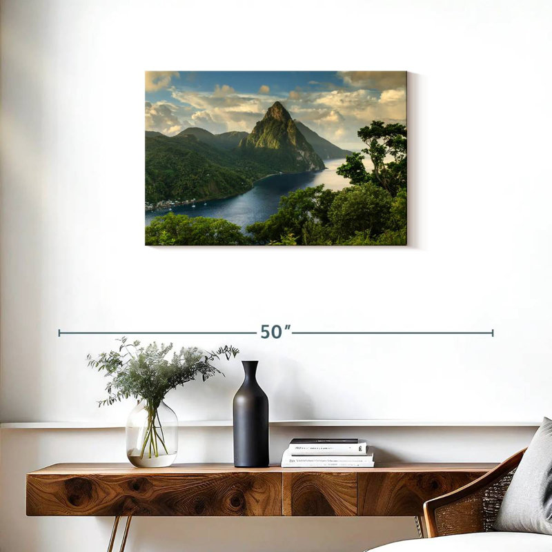 Kavia Saint Lucia Piton View, H 20 po x l 30 po