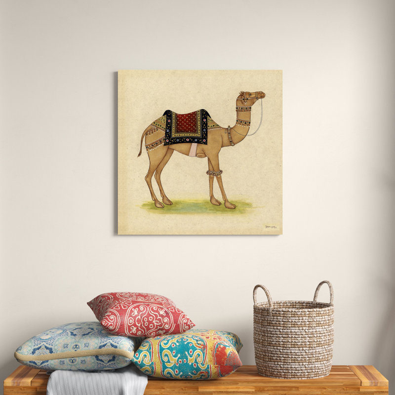 «On FAP Camel from India I» par Ram Babu, impression sur toile, H 30 po x l 30 po, Toile tendue