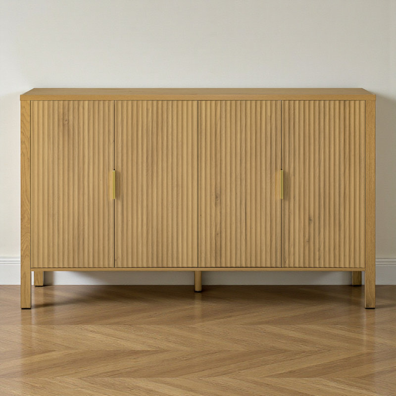 Bandla 57.53" Wide Sideboard with Cabinet, Natural