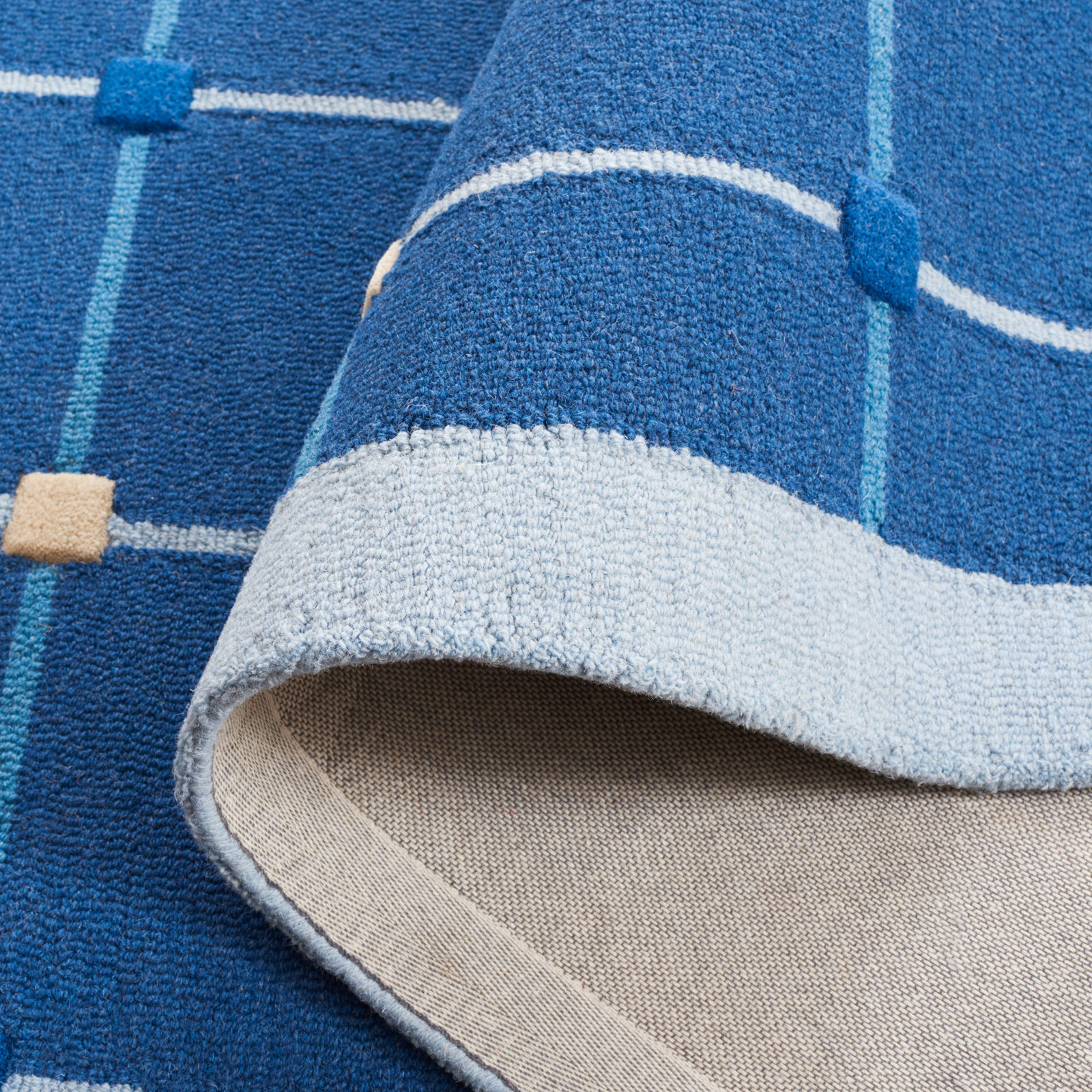 Elway Hand-Woven Checkered Rug, Square 6'  