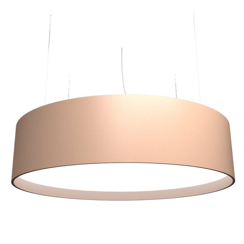 Cilíndrico 1 - Light LED Chandelier, Imbuia, 9.75" H x 35.1" W x 35.1" D