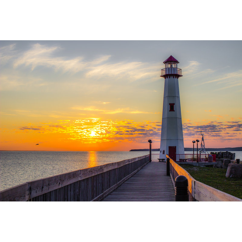 Gonzalas Wawatam Lighthouse by Ehrlif - Wrapped Canvas Print, 30cm H x 46cm W x 3.8cm D