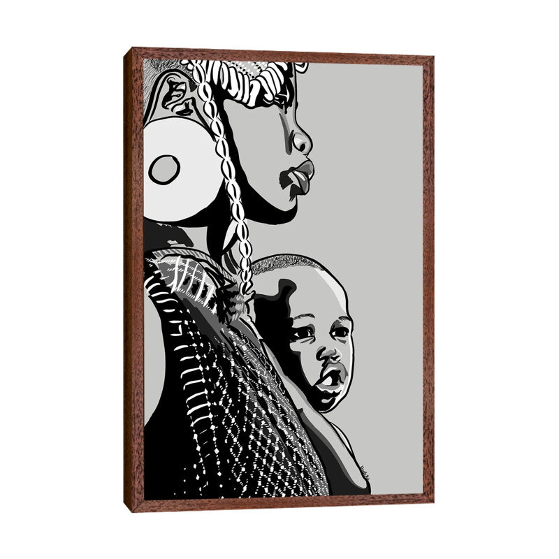Mommy’s Baby III by NoelleRx - Print on Canvas, 66.04 cm H x 45.72 cm W, Classic Brown Wood Framed