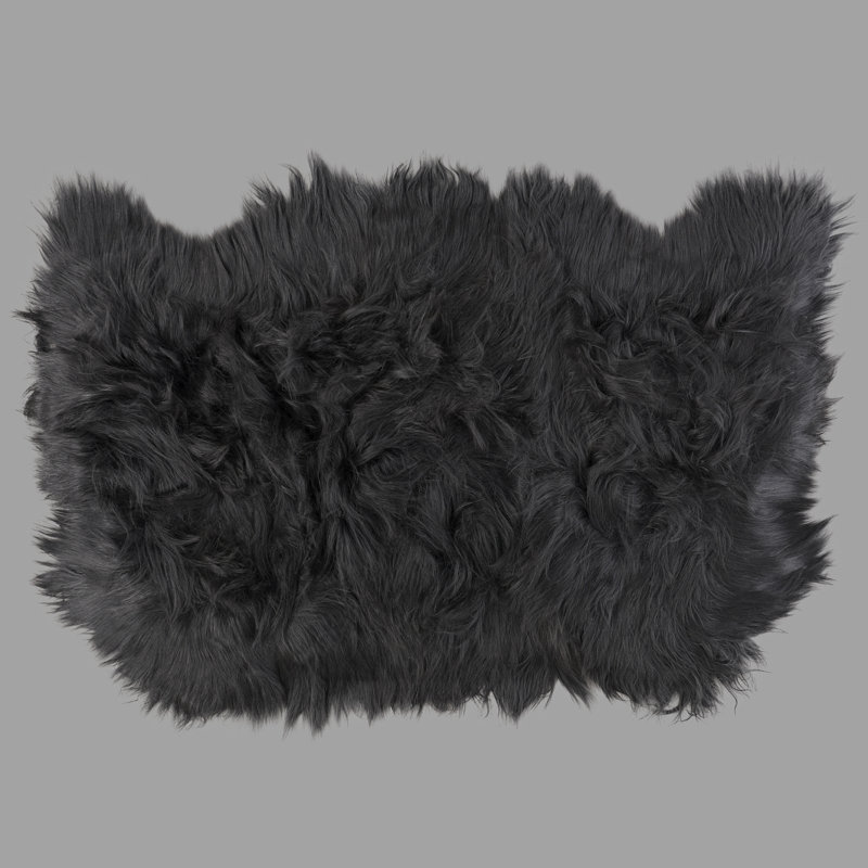 Kearney Solid Colour Sheepskin Area Rug, Novelty 110 x 155cm