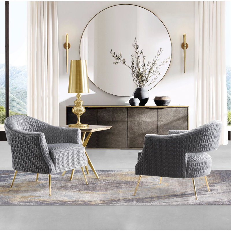Fauteuil de 29,1 po en velours Noho