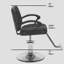 Fauteuil de coiffure hydraulique noir