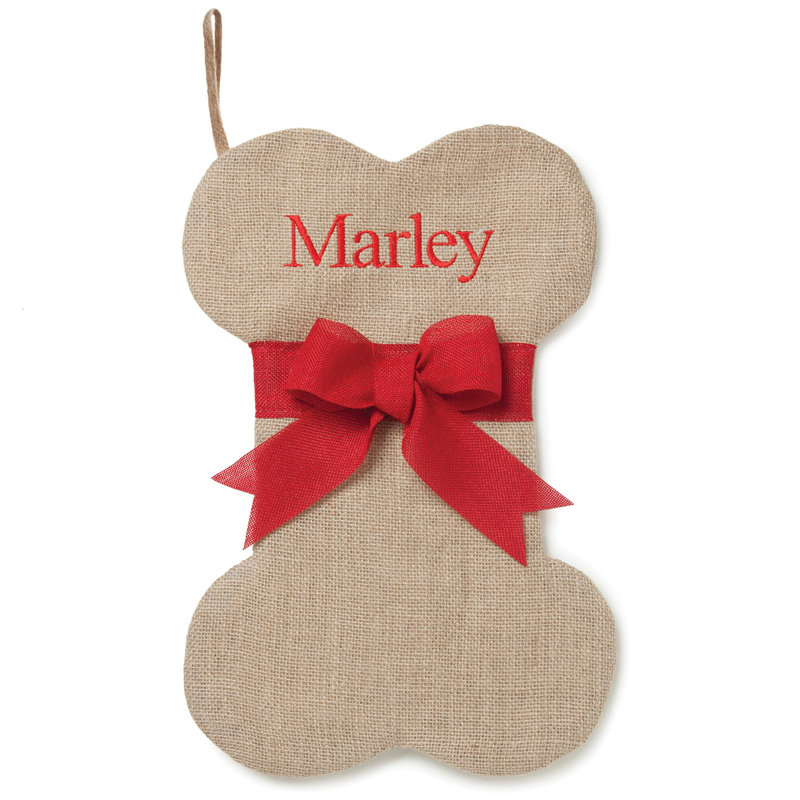Personalized Dog Bone Stocking, Yes