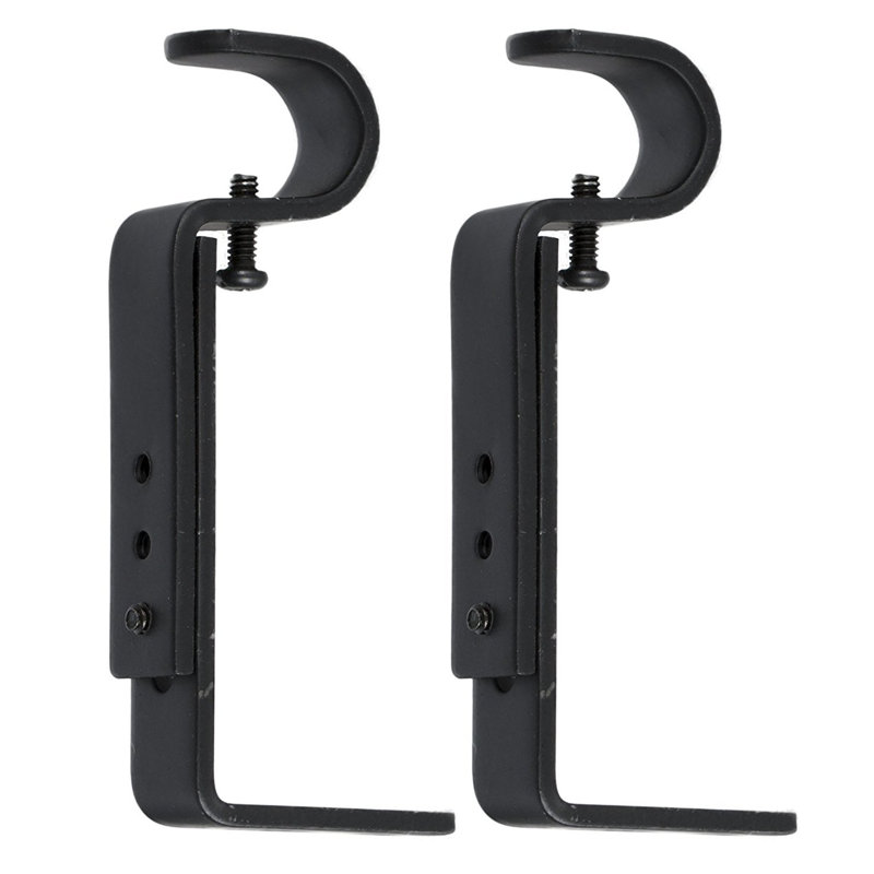 Pernell 2 in. Overall Width Mounting Bracket, 5" H x 2" W x 1" D, Black