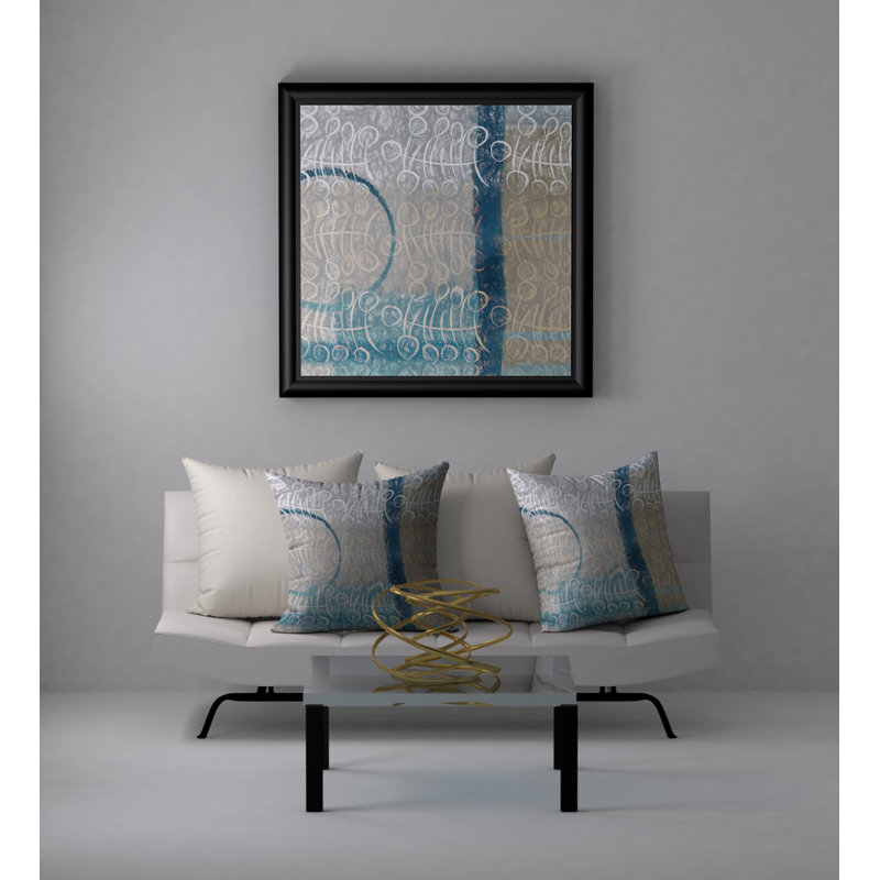 Abstract Throw Pillow, 20" H x 20" W