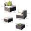Seng 8 Piece Rattan Corner Sofa Set, Assembled, Wide Deep Seat, Brown