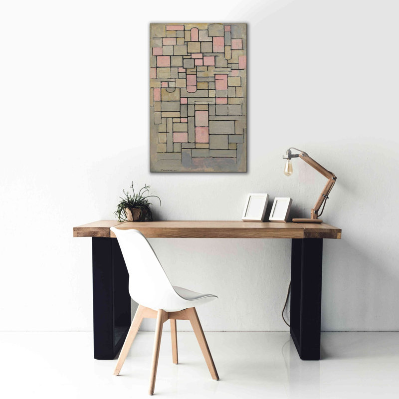 «Composition 8, 1914» par Piet Mondrian, estampe numérique sur toile, H 40 po x l 26 po x P 1,5 po