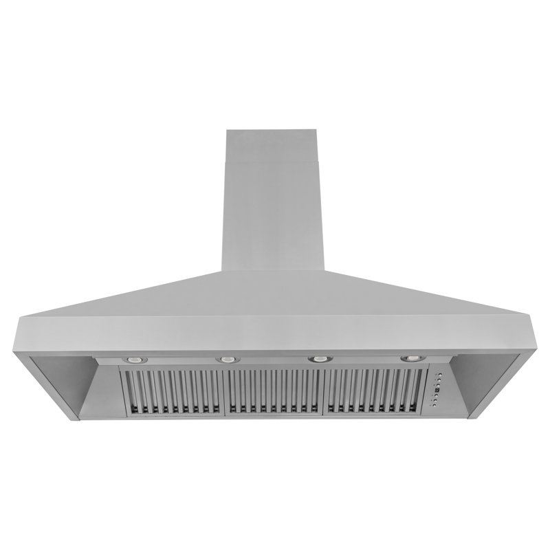 Professional 500 CFM Convertible Wall Mount Range Hood in Stainless Steel