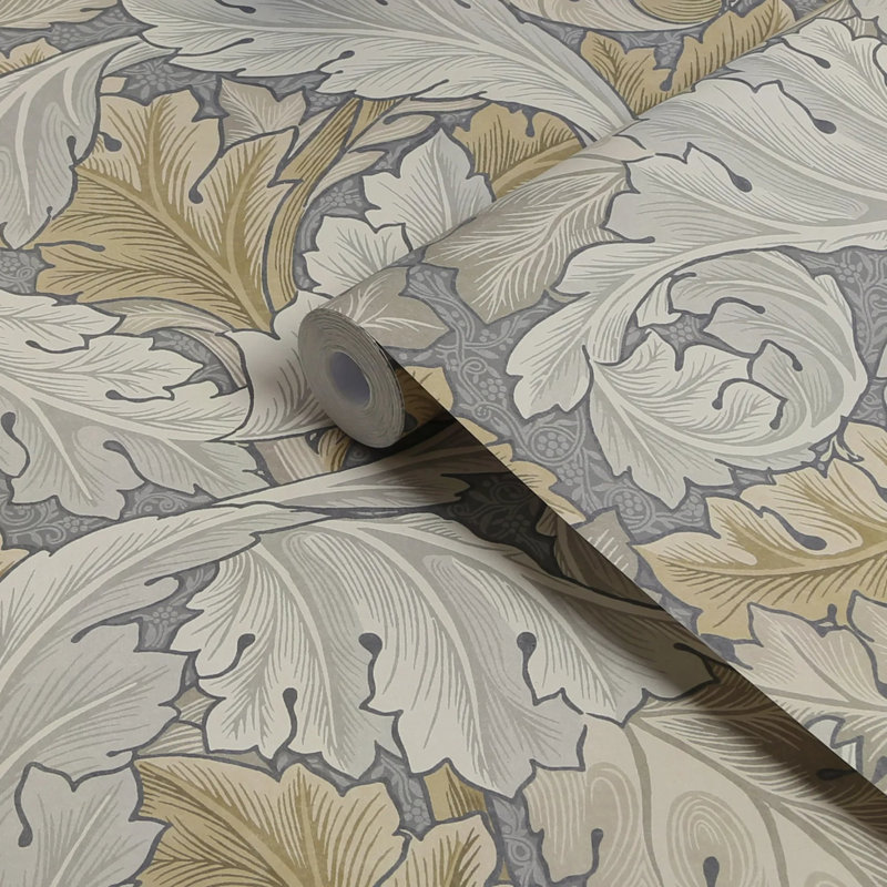 William Morris At Home Acanthus Floral Wallpaper, Beige