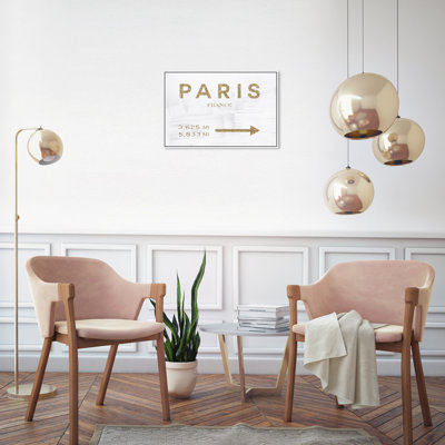 Paris Fashion " Paris Fashion Sign Glitter, French Luxury Route Glam Gold " by Oliver Gal