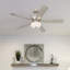 Ventilateur de plafond transitionnel intérieur / extérieur en nickel brossé 52 po avec trois ampoules DEL 3000K Gallant II-2023017340-2023017338