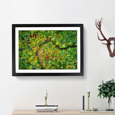 Road Through the Forest - Picture Frame Painting Print