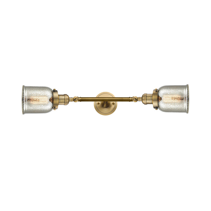 Éclairage pour salle de bain 2 lumières à intensité variable ClipperCove, Silver Mercury, Brushed Brass, Ampoule non incluse