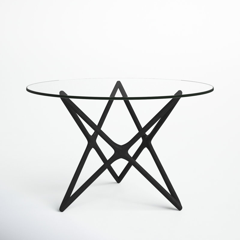 Lark 48'' Round Dining Table, Black
