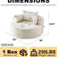 Fauteuil-lit simple Chenille en éponge moderne, 55 pi, sans assemblage, pour le salon, beige, siège unique, rembourrage en mousse, chenille 55 pi, chambre à coucher souple, siège avec coussin