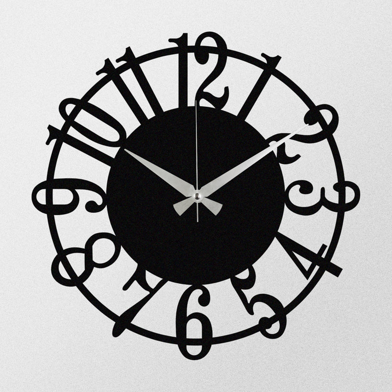 Horloge murale élégante en métal 18,9 po x 18,9 po | Fabrication 100% métal, épaisseur: 0,05 pouce | Nécessite 1 pile AA (non incluse) | Parfait pour les décors modernes et les espaces de vie
