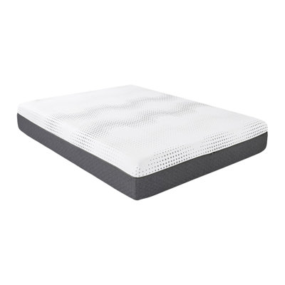 Gann 12" Modern & Contemporary Green Tea Gel-Infused Memory Foam Hybrid Mattress with Charcoal Infused Base, Firm Comfort Level by Arsuite