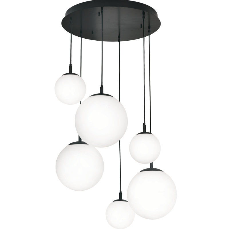 Luminaire suspendu hexagonal Altia, Noir