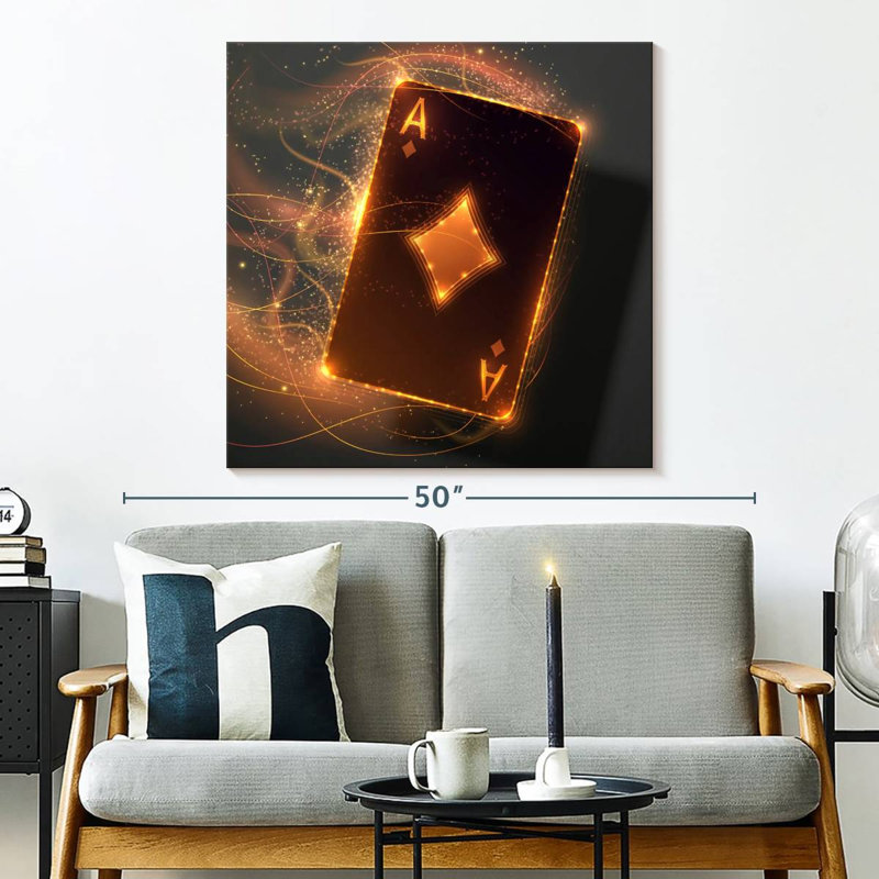 Senne Golden Ace Card, H 33 po x l 33 po