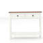 Console de style campagnard avec design à deux tons, 2 tiroirs et tablette de rangement inférieure - Table d'appoint rustique pour entrée, salon et couloir-143801445
