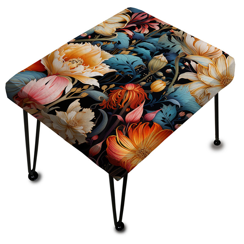 Motif botanique cosmique botanique - Repose-pieds rectangulaire floral