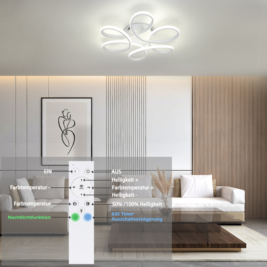 Ivy Bronx 1-Light 50cm LED Integrated Flush Mount