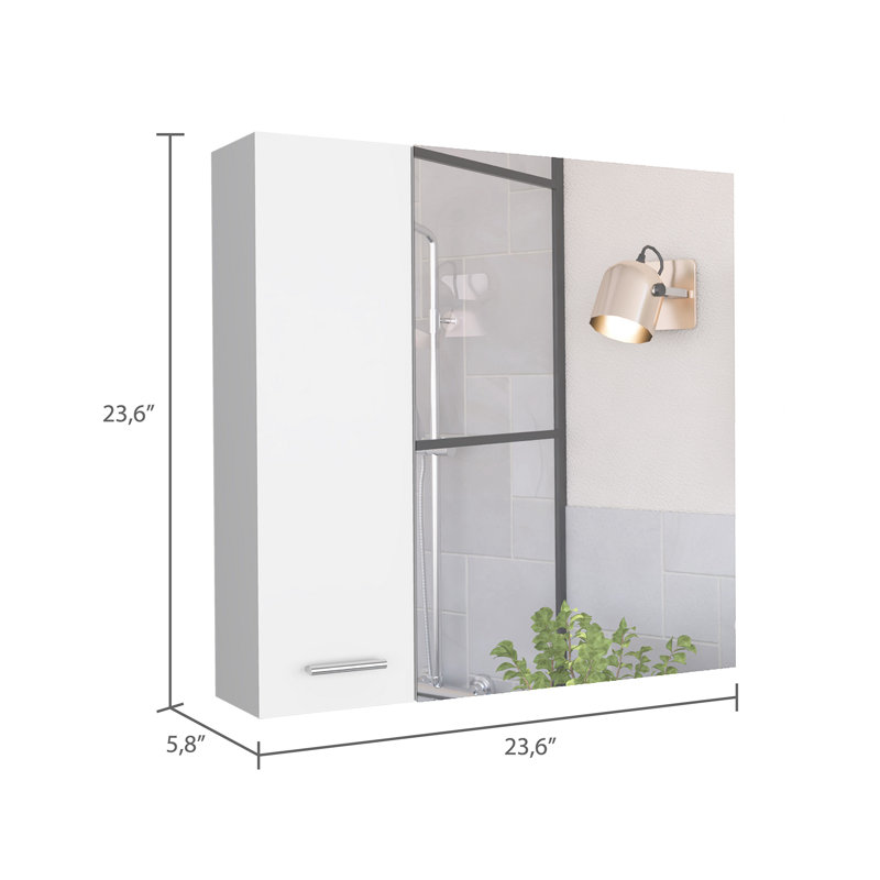 Rangement pour salle de bain Mordekai, Blanc