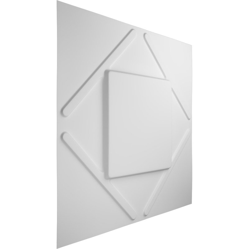 Aubrey White Textured 3D PVC Wall Panel 19.63"
