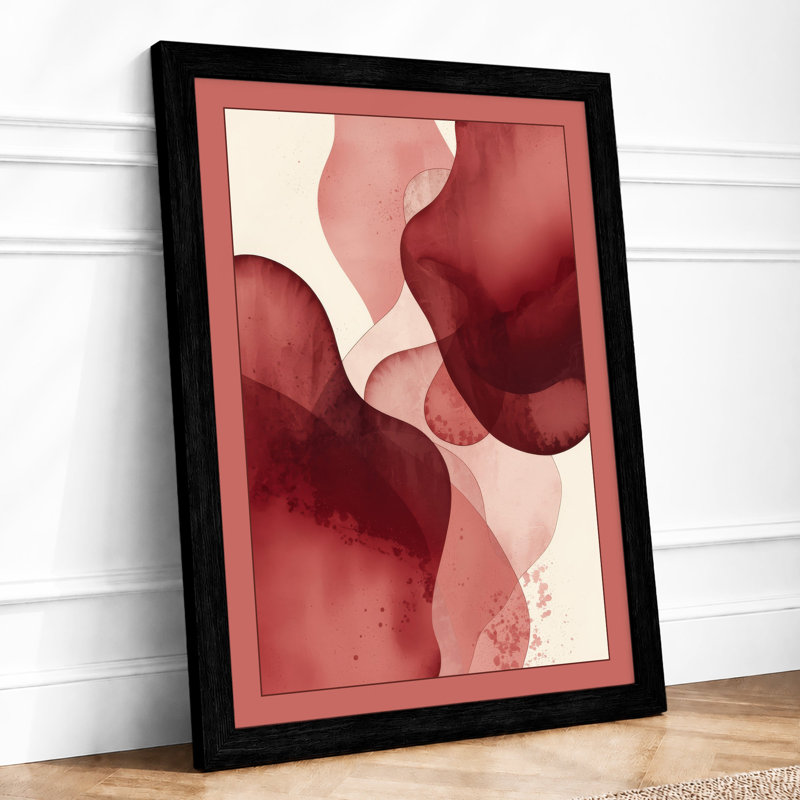 Fluid Abstractions Abstract - Framed Print, A3 - 42.0 x 29.7 cm, Black